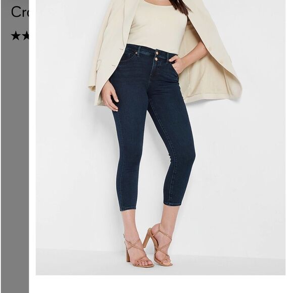 Express Denim - - Express cropped legging midrise size 2. Medium wash. Great condition.